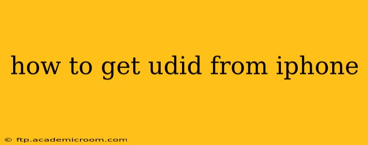how to get udid from iphone
