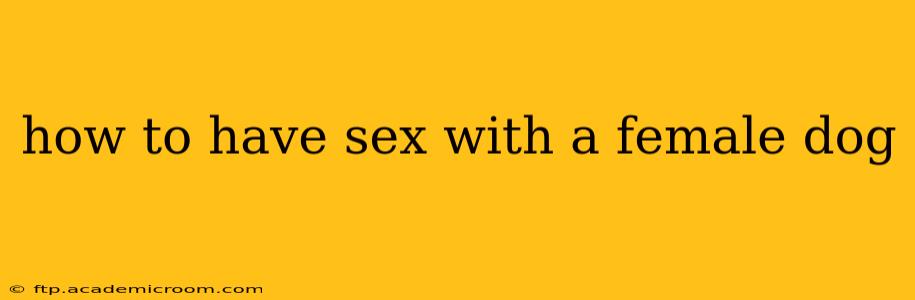 how to have sex with a female dog