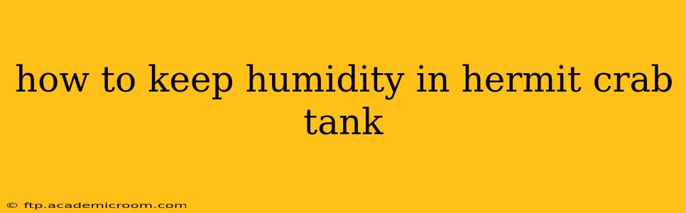 how to keep humidity in hermit crab tank