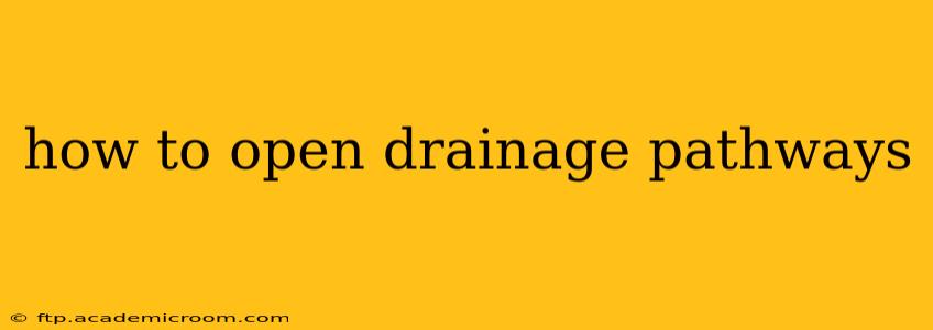 how to open drainage pathways