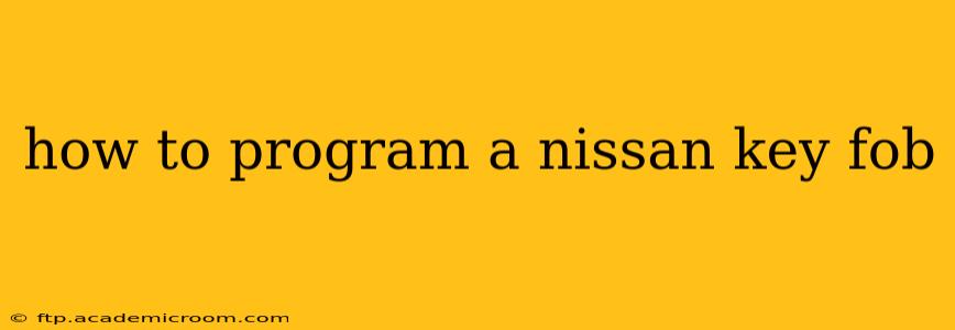 how to program a nissan key fob