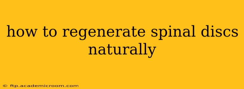 how to regenerate spinal discs naturally