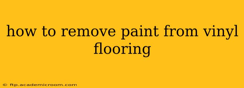 how to remove paint from vinyl flooring