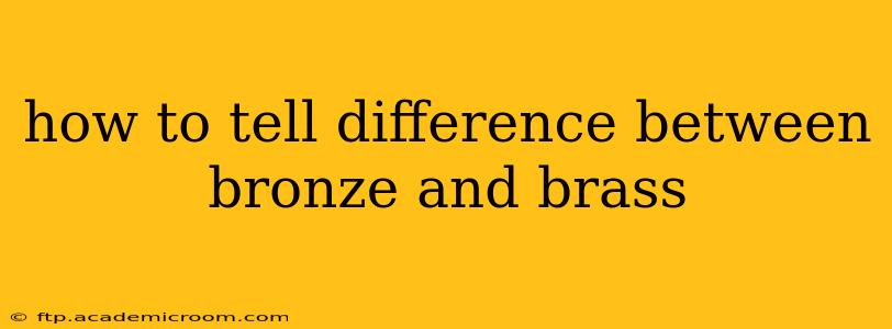 how to tell difference between bronze and brass