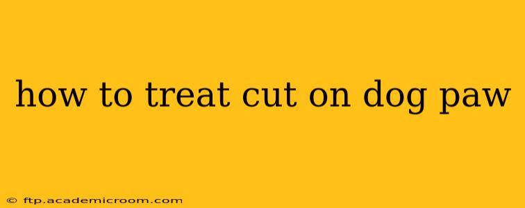 how to treat cut on dog paw