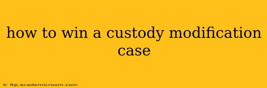 how to win a custody modification case