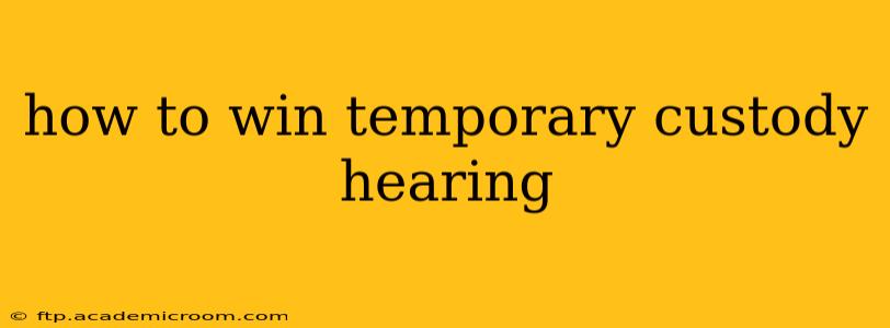 how to win temporary custody hearing