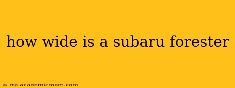 how wide is a subaru forester