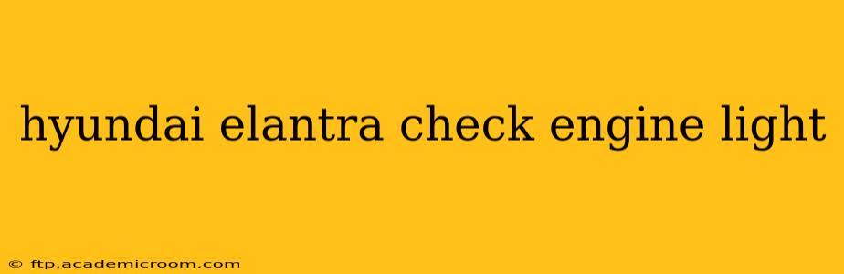 hyundai elantra check engine light