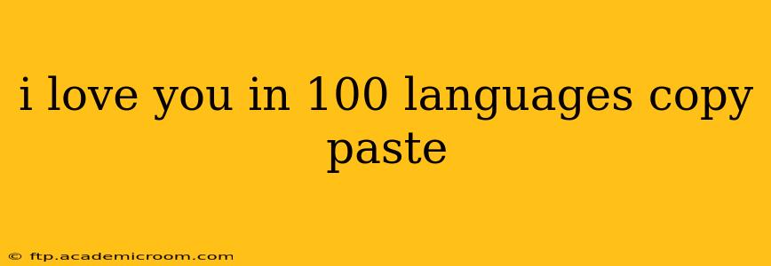 i love you in 100 languages copy paste