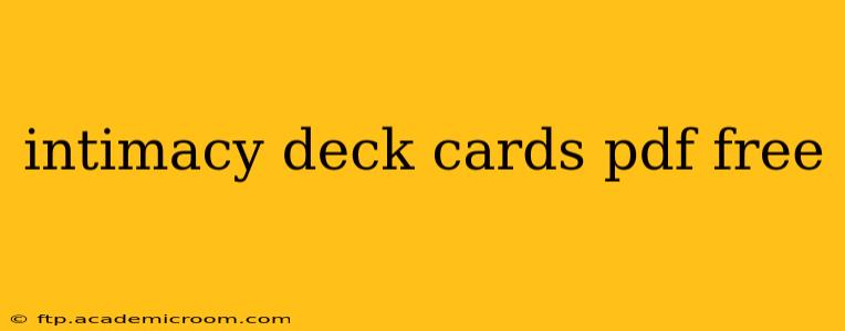 intimacy deck cards pdf free