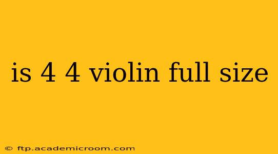is 4 4 violin full size