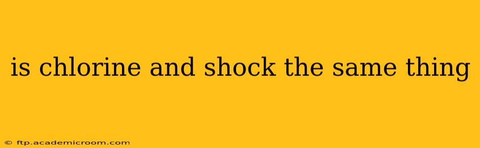 is chlorine and shock the same thing