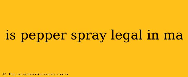 is pepper spray legal in ma
