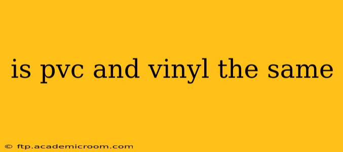 is pvc and vinyl the same