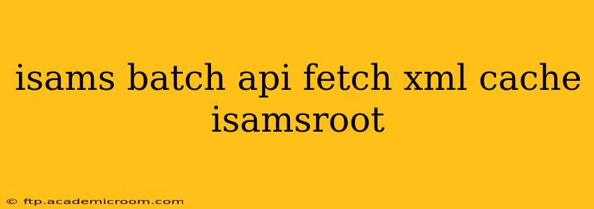 isams batch api fetch xml cache isamsroot