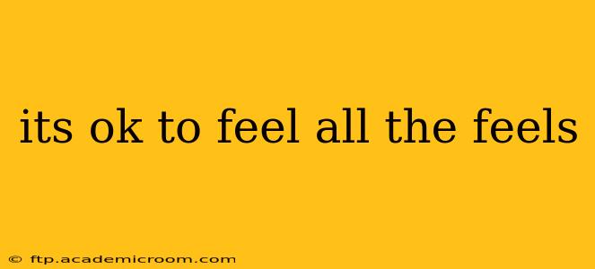 its ok to feel all the feels