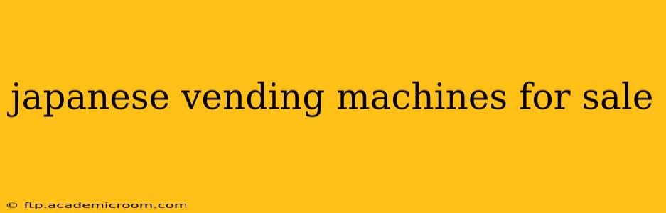 japanese vending machines for sale