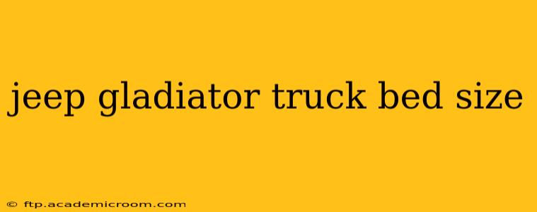jeep gladiator truck bed size