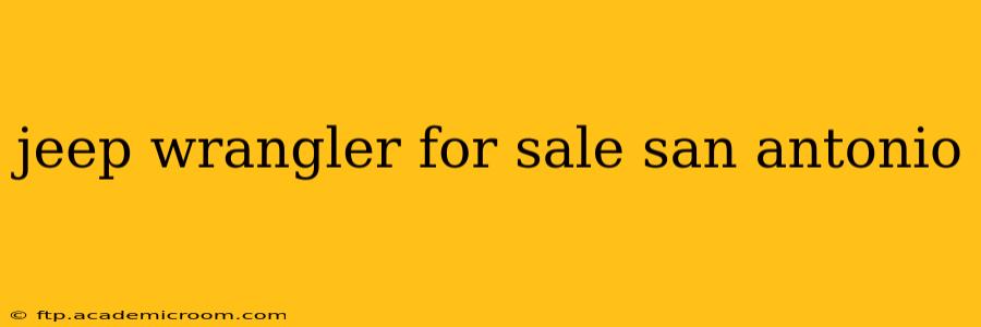 jeep wrangler for sale san antonio