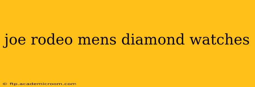 joe rodeo mens diamond watches