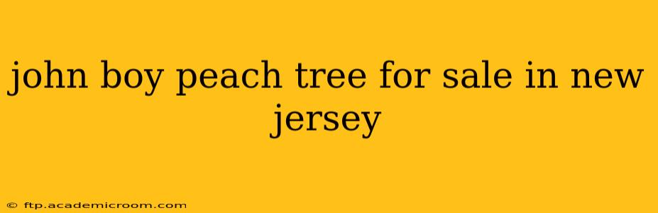 john boy peach tree for sale in new jersey