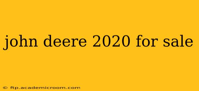 john deere 2020 for sale