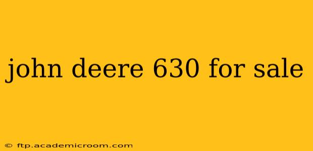 john deere 630 for sale