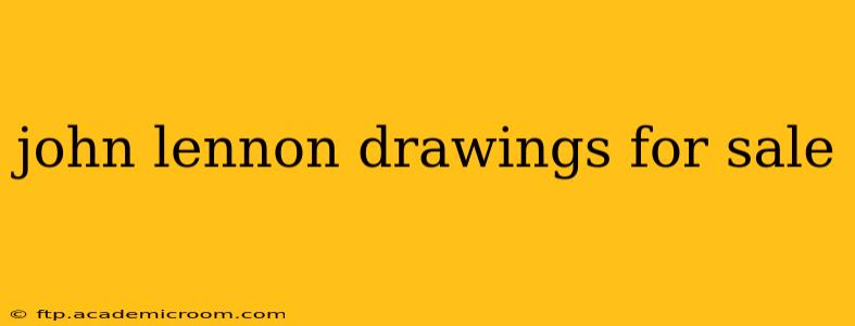 john lennon drawings for sale