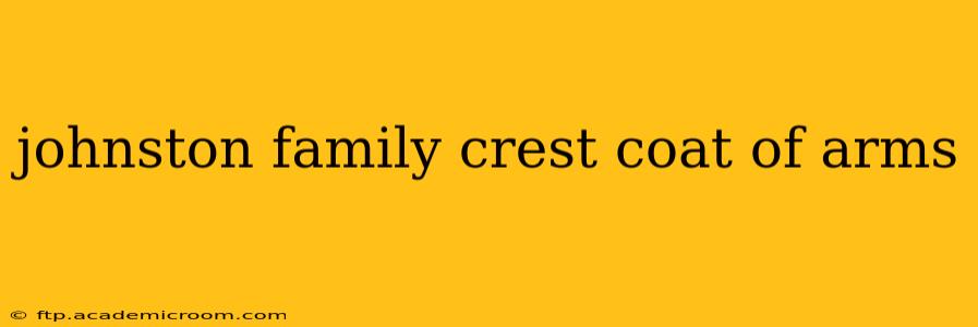 johnston family crest coat of arms