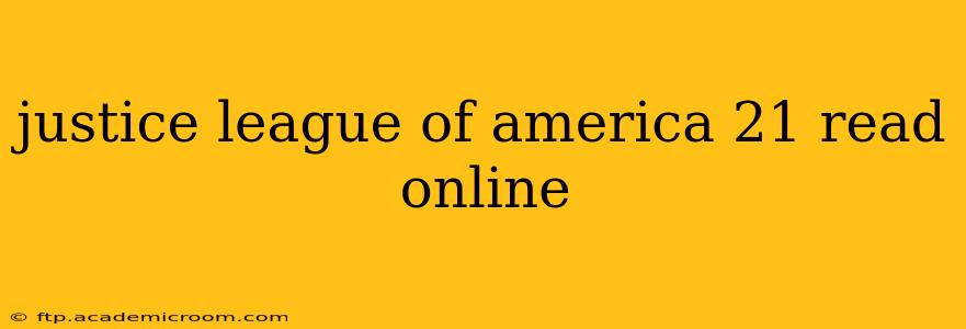 justice league of america 21 read online