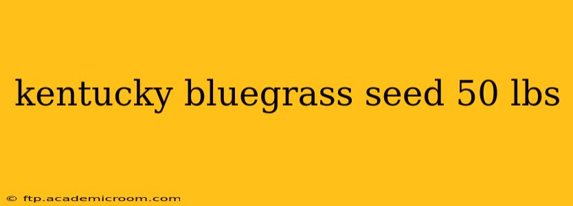 kentucky bluegrass seed 50 lbs