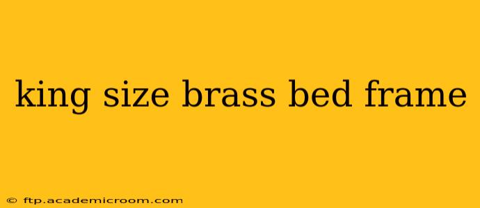 king size brass bed frame