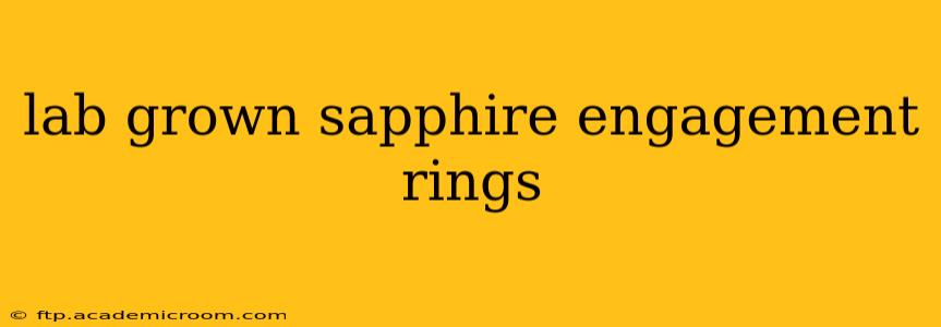 lab grown sapphire engagement rings