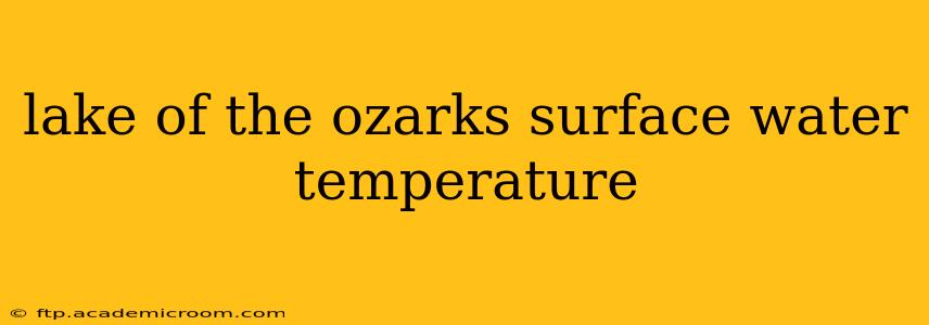 lake of the ozarks surface water temperature