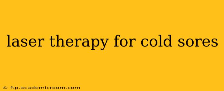 laser therapy for cold sores