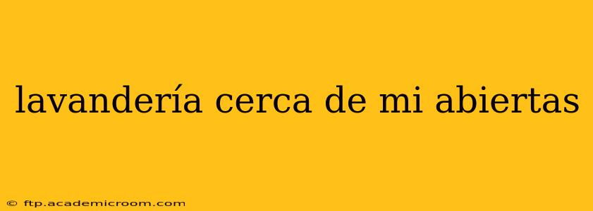lavandería cerca de mi abiertas