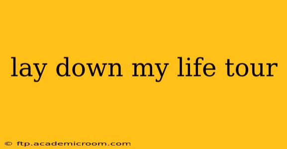 lay down my life tour