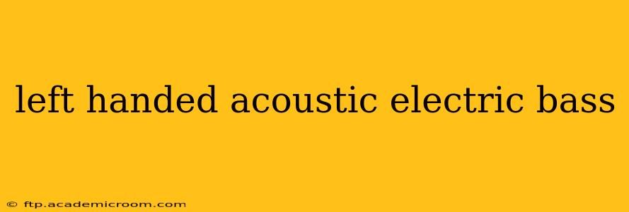 left handed acoustic electric bass