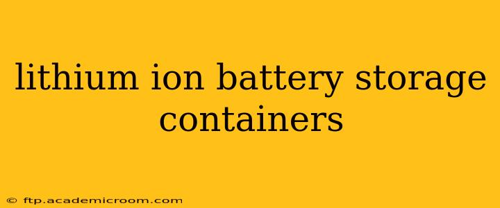 lithium ion battery storage containers