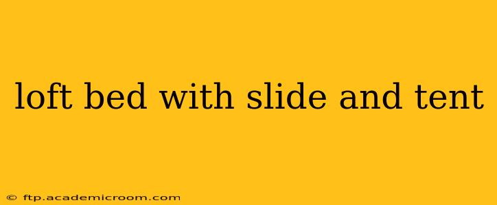 loft bed with slide and tent