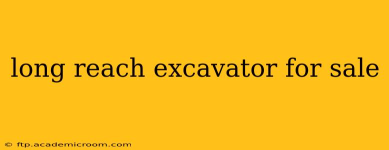 long reach excavator for sale
