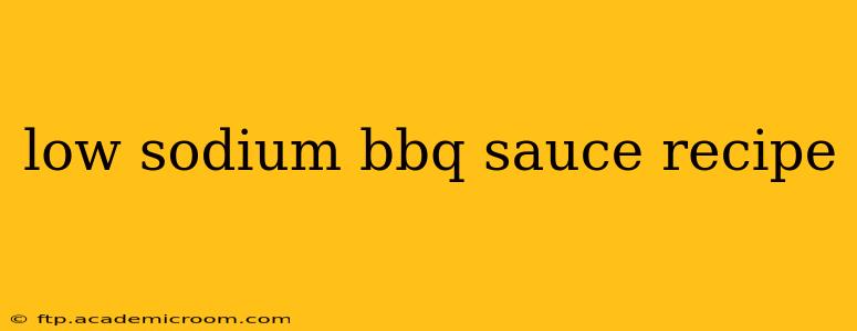 low sodium bbq sauce recipe