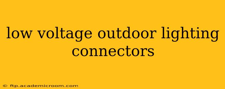 low voltage outdoor lighting connectors