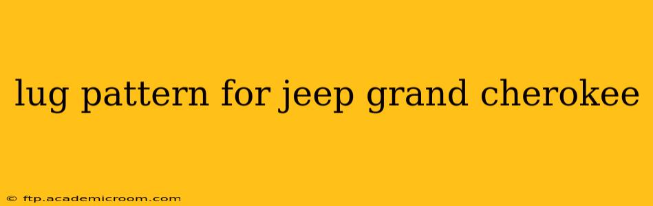 lug pattern for jeep grand cherokee