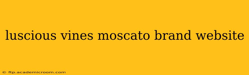 luscious vines moscato brand website