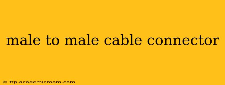 male to male cable connector