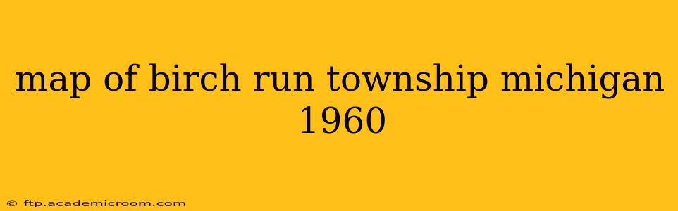 map of birch run township michigan 1960