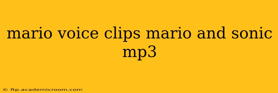 mario voice clips mario and sonic mp3