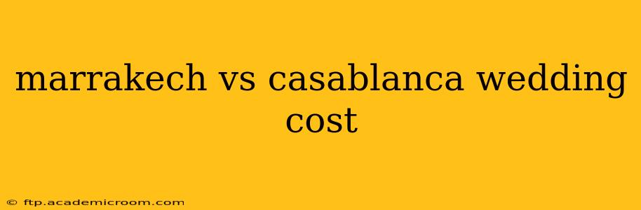 marrakech vs casablanca wedding cost